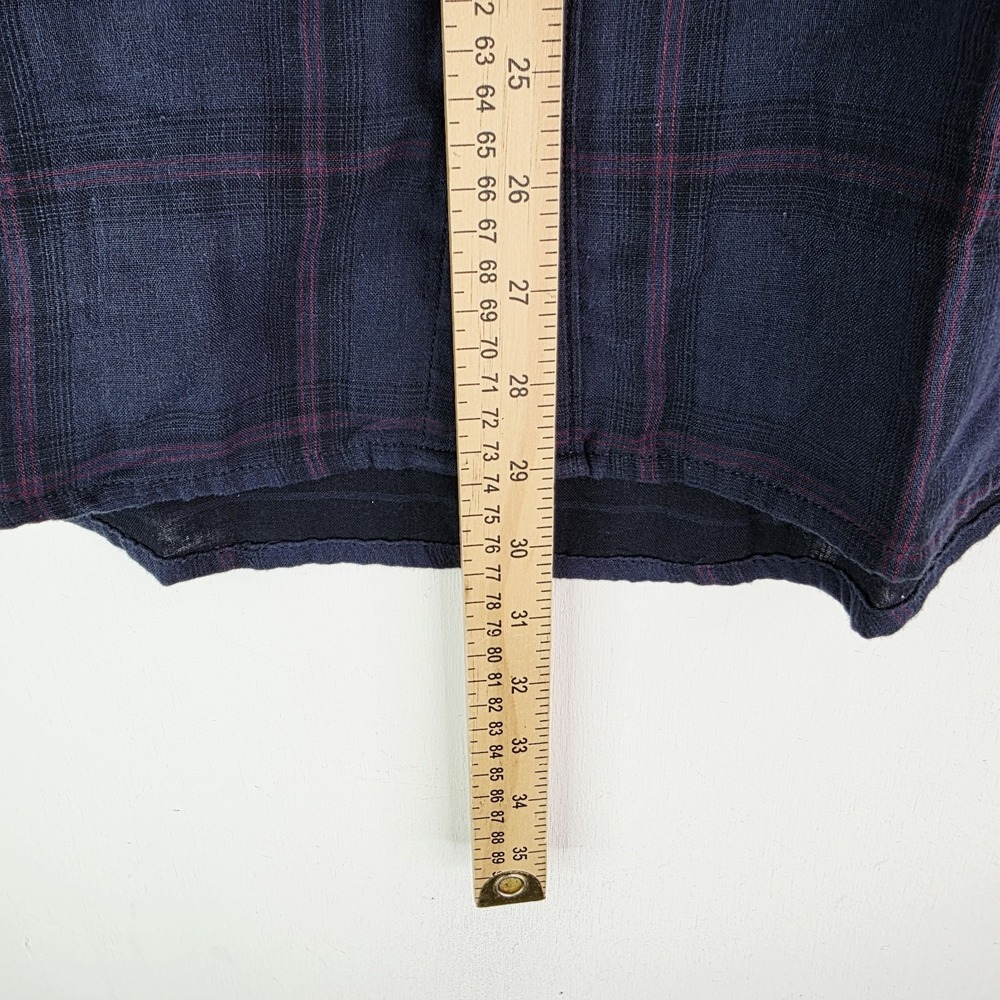 Travis Mathew Shirt Men's Large Blue Plaid Flannel Long Sleeve Button Up NWT‎ - Picture 8 of 12